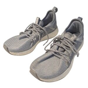 Puma Women's Size 9.5 Nrgy Neko Running Shoes Sneakers Knit Gray White TPU Beads